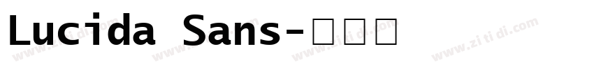 Lucida Sans字体转换